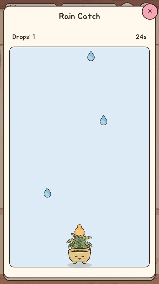 The Rain Catch mini game